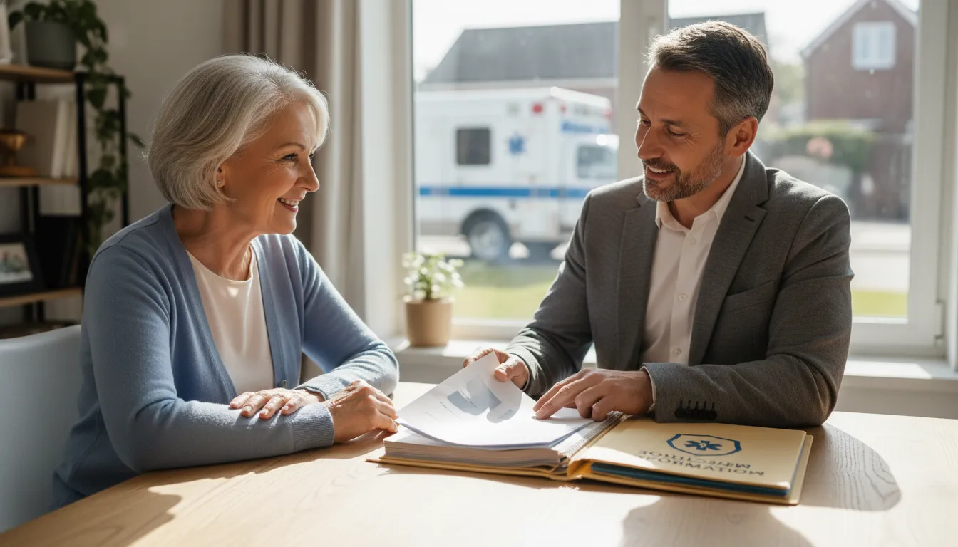Couple reviewing does Medicare cover ambulance guidance
