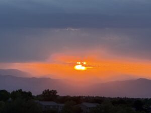 A beautiful scene of the sun.
