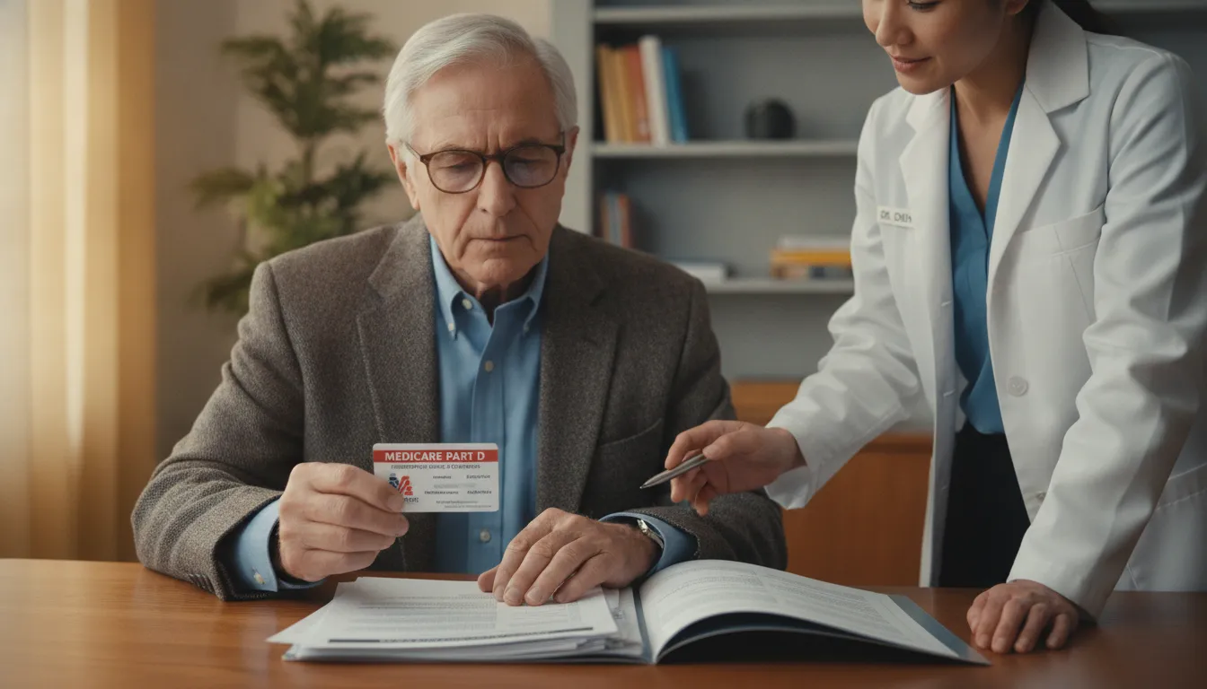 Senior reviewing prescription drug coverage to understand how Medicare Part D works