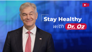  A picture of Dr Oz looking at the camera.