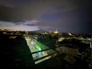 Beautiful lights of a city at night.