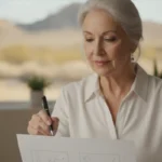 Older adult reviewing Medicare Supplement plan information at a home desk