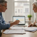 Older New York couple reviewing Medicare Advantage plan details at home