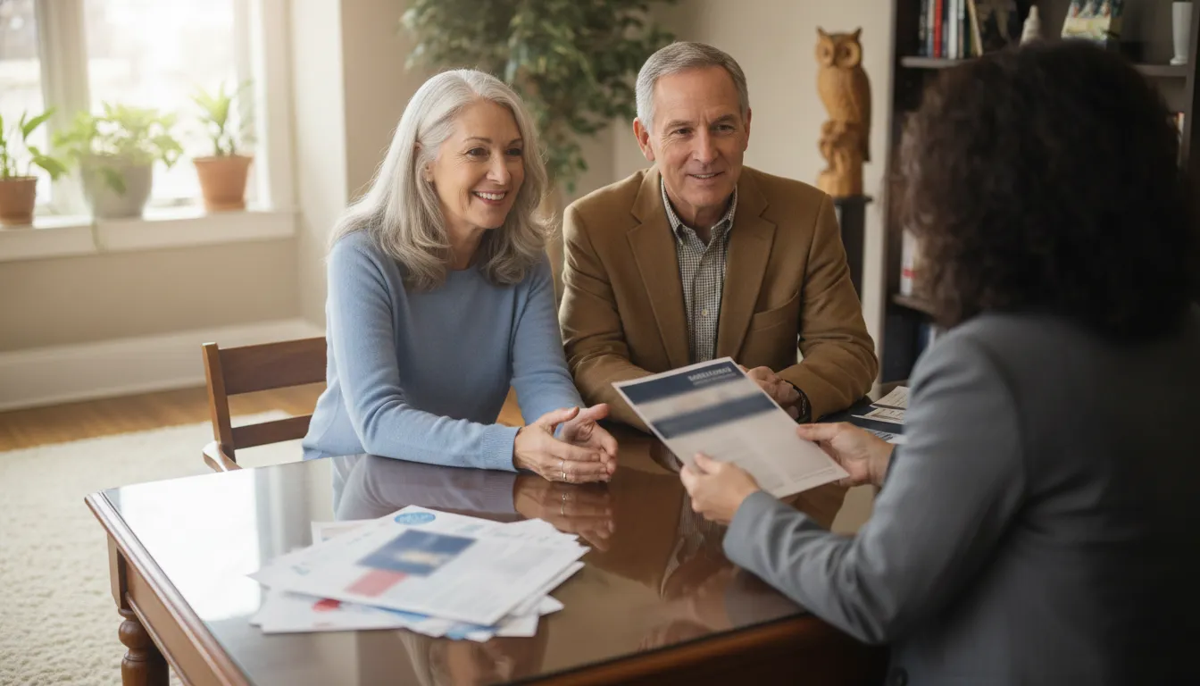 Ohio couple discussing Medicare Supplement coverage with an advisor