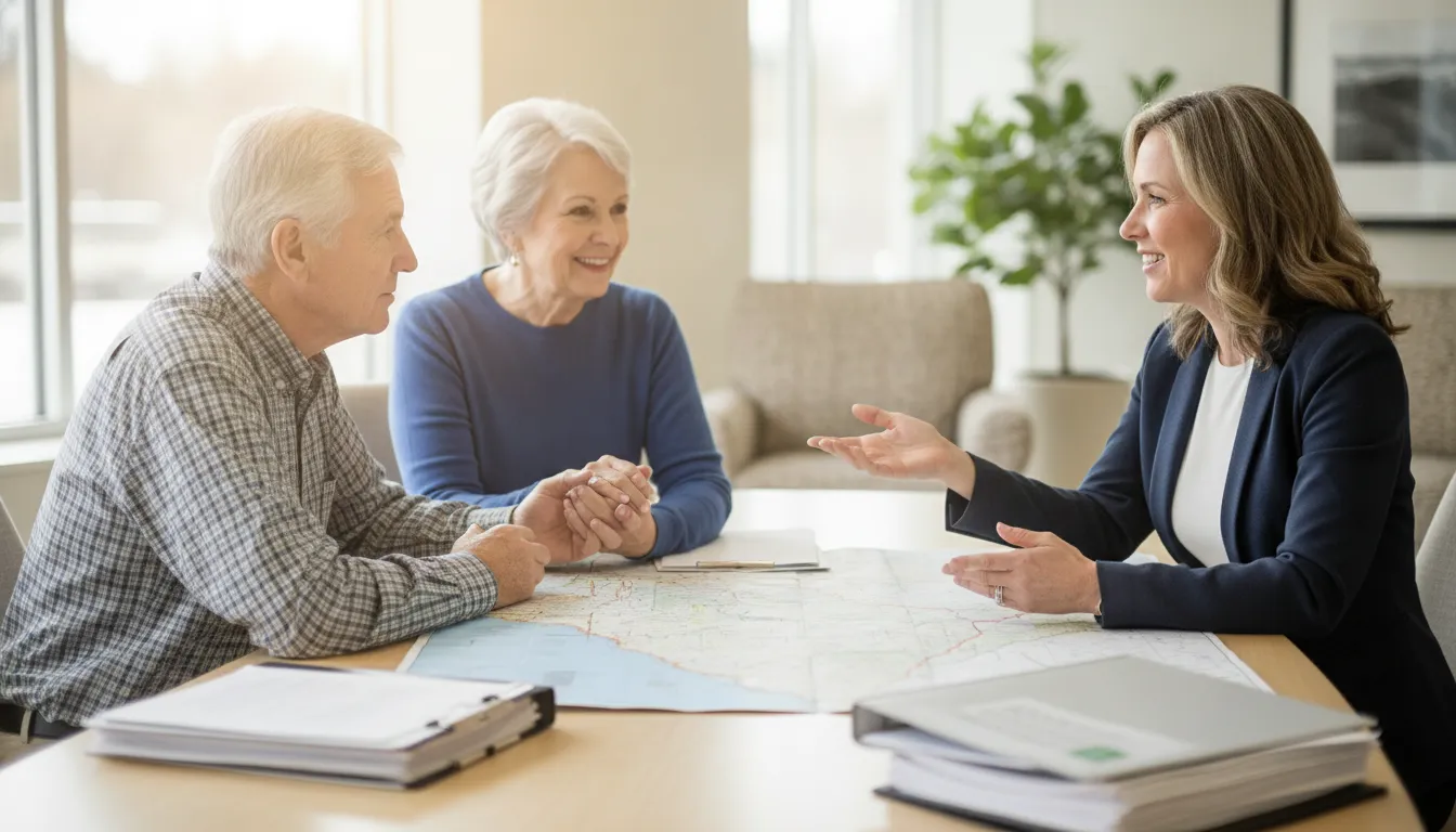 Tennessee Medicare advisor discussing plan options with an older couple
